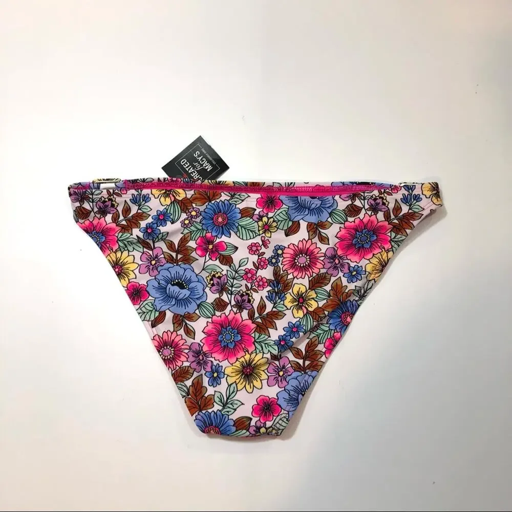 California Waves Floral Bikini Swim Bottom